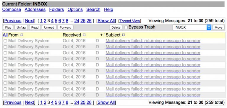 comment bloquer mail delivery system