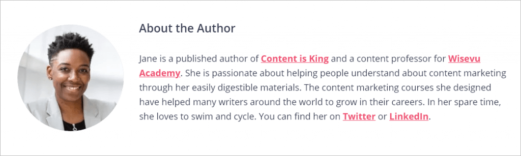 How To Write An Amazing Author Bio With Examples Wisevu 