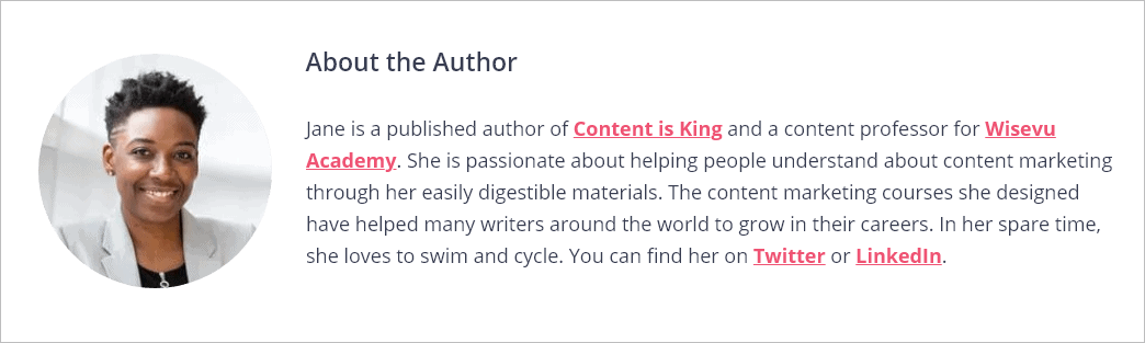 How To Write An Amazing Author Bio With Examples Wisevu