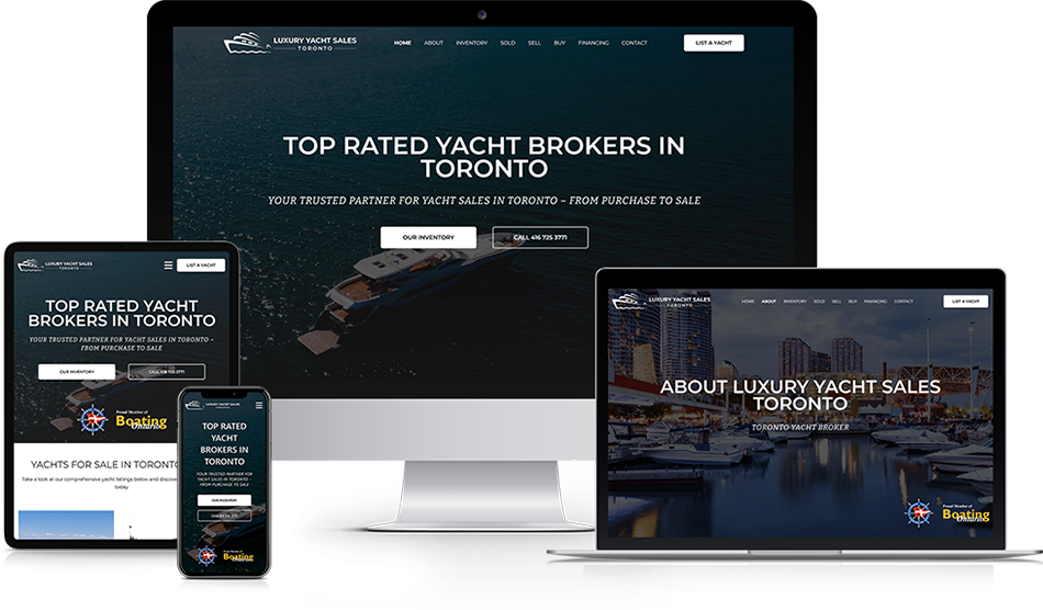 Wisevu Web Design Yacht Sales Toronto